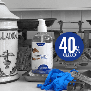 -40% no álcool gel Terminan! Aproveite!