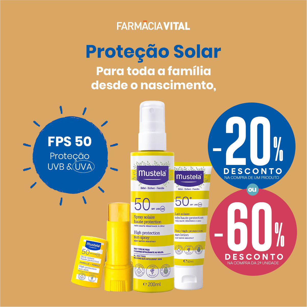 Promoção Proteção Solar Mustela!