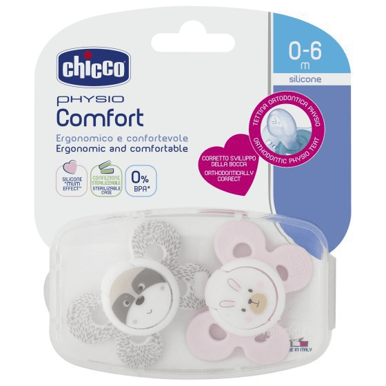 Chicco Chupeta Physio Comfort Silicone Menina 0-6m x 2