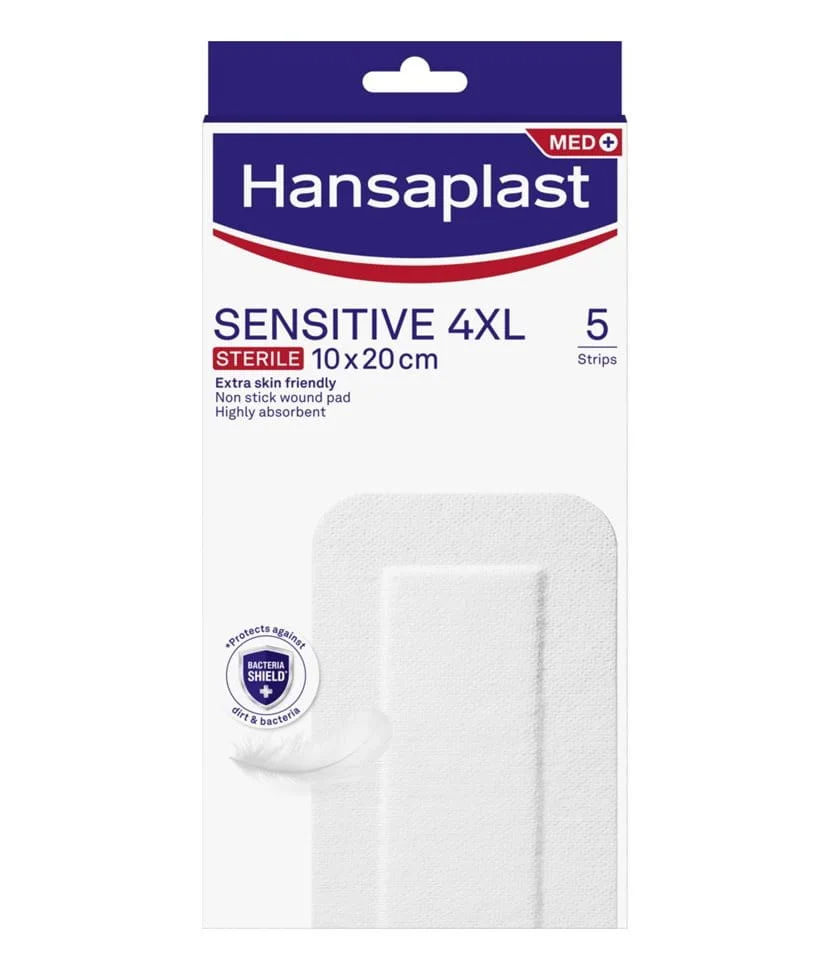 Hansaplast Med+ Sensitive 4XL Penso Estéril 10cmx20cm 5