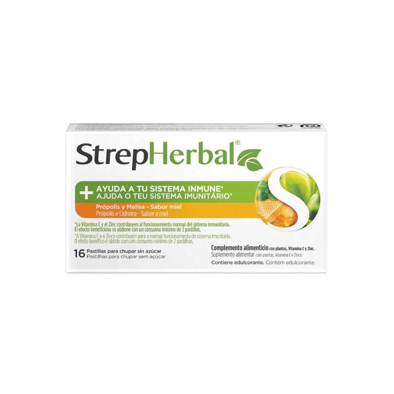 StrepHerbal Pastilhas Chupar Propólis/Cidreira 16